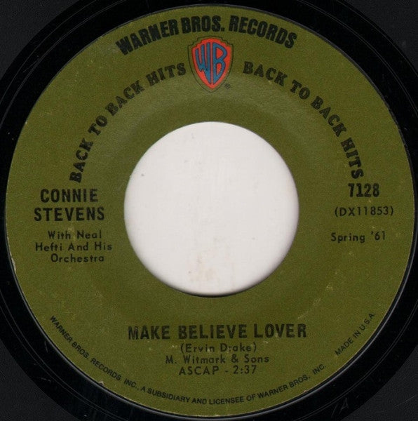 Connie Stevens : Sixteen Reasons / Make Believe Lover (7", RE)
