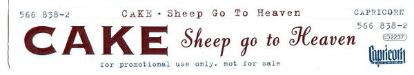 Cake : Sheep Go To Heaven (CD, Single, Promo)