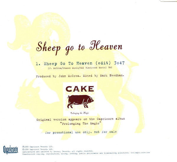 Cake : Sheep Go To Heaven (CD, Single, Promo)