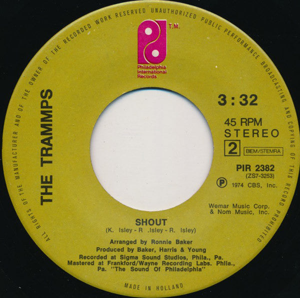 The Trammps : Where Do We Go From Here (7")