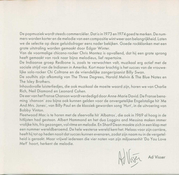 Various : 25 Jaar Popmuziek - 1973/1974 (CD, Comp, +Bo)