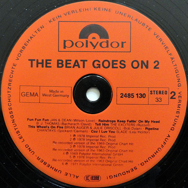 Various : The Beat Goes On Vol. 2 (12 Original Oldies) (LP, Comp)