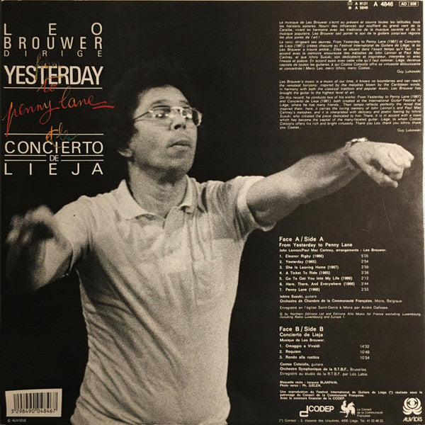 Leo Brouwer : Leo Brouwer Dirige From Yesterday To Penny Lane Et Le Concierto De Lieja (LP, Album)