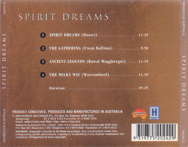 Ash Dargan : Spirit Dreams - A Soundscape Of Unsurpassed Beauty (CD, Album)