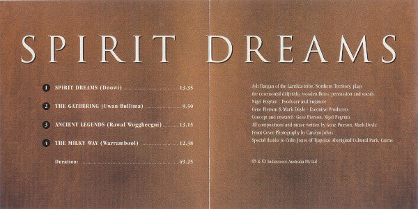 Ash Dargan : Spirit Dreams - A Soundscape Of Unsurpassed Beauty (CD, Album)