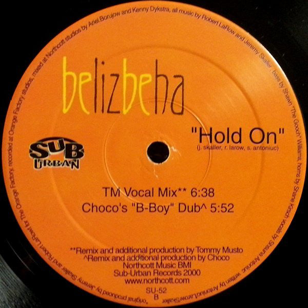 Belizbeha : Hold On (12")
