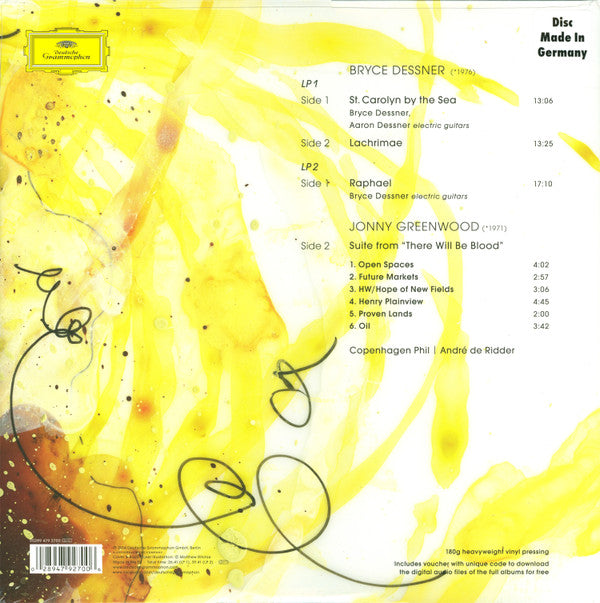 Bryce Dessner / Jonny Greenwood, Copenhagen Phil, André de Ridder : St. Carolyn By The Sea / Suite From "There Will Be Blood" (2xLP, 180)