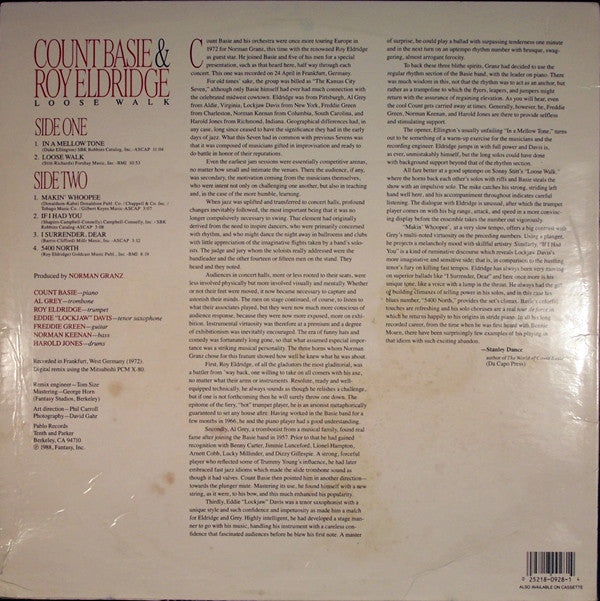 Count Basie & Roy Eldridge : Loose Walk (LP)