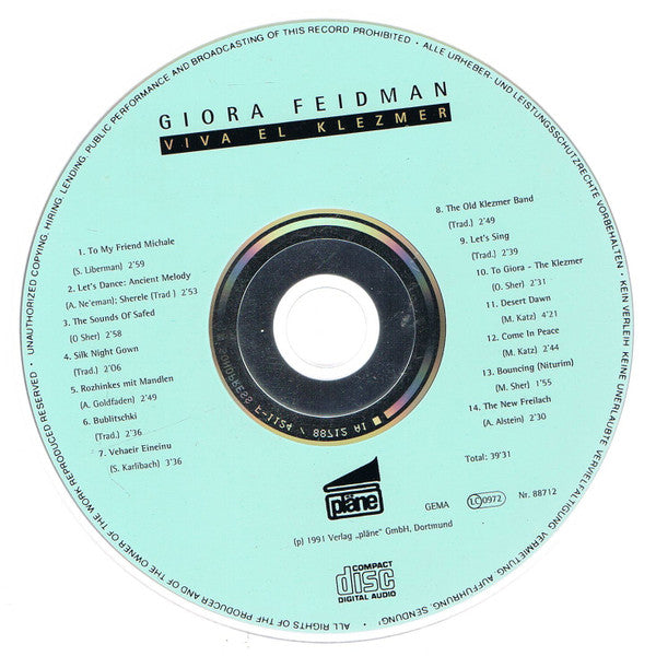 Giora Feidman : Viva El Klezmer (CD, Album)