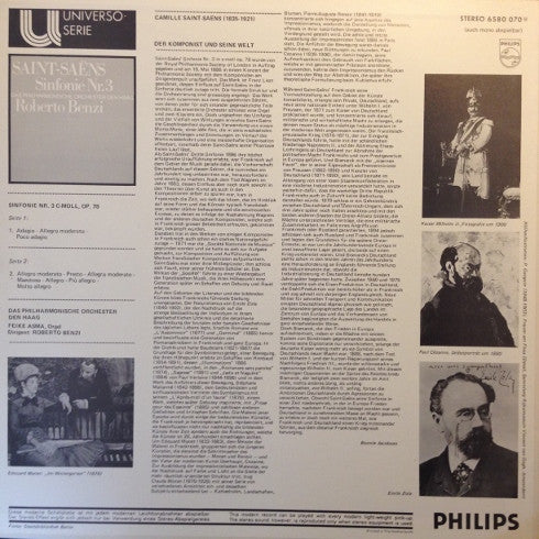 Camille Saint-Saëns, Roberto Benzi, The Hague Philharmonic, Feike Asma : Sinfonie Nr. 3 (LP)