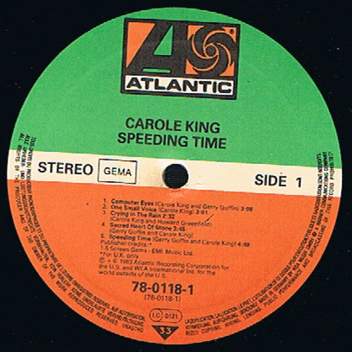 Carole King : Speeding Time (LP, Album)