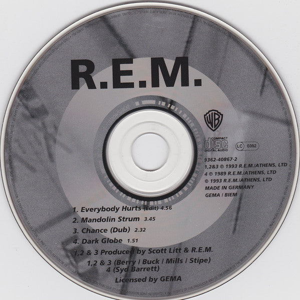 R.E.M. : Everybody Hurts (CD, Maxi)