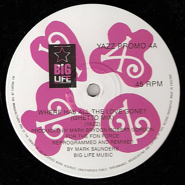 Yazz : Where Has All The Love Gone? (12", Promo)