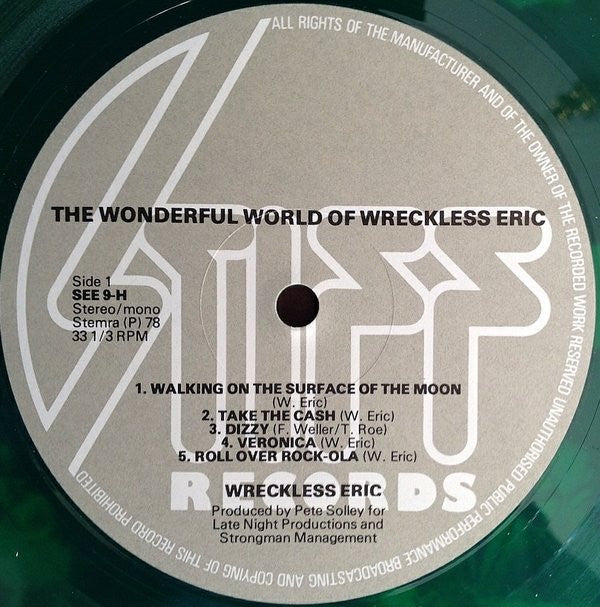 Wreckless Eric : The Wonderful World Of Wreckless Eric (LP, Album, Gre)