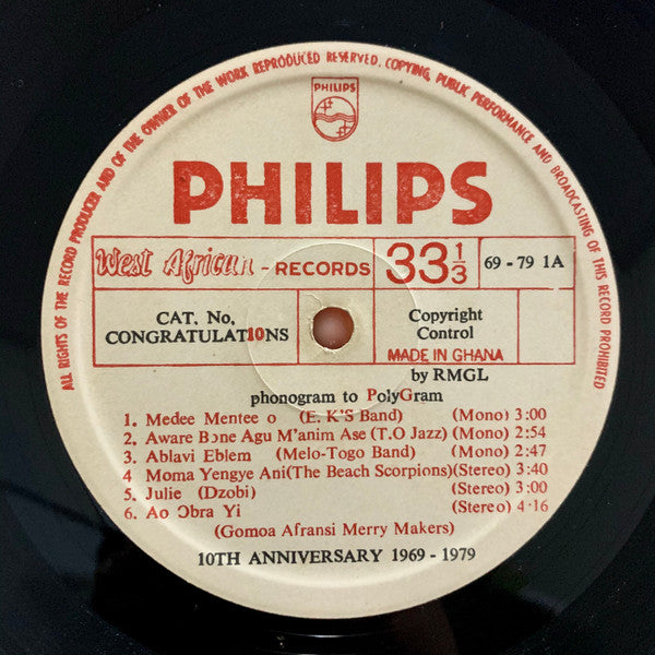 Various : 1969 Phonogram To Polygram 1979 - 10th Anniversary 1969 - 1979 (LP, Comp)