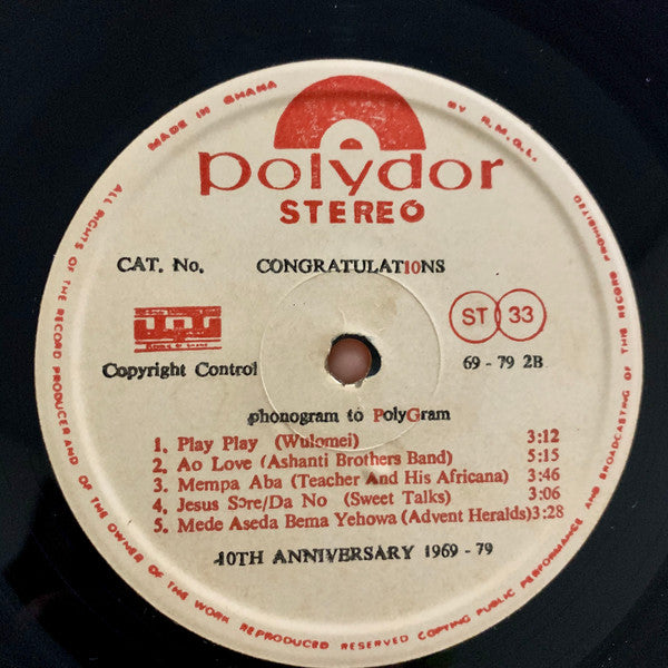 Various : 1969 Phonogram To Polygram 1979 - 10th Anniversary 1969 - 1979 (LP, Comp)