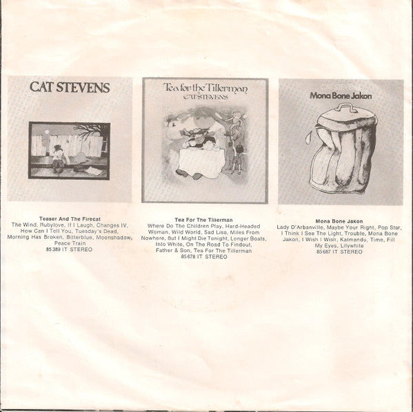 Cat Stevens : Morning Has Broken / Glad I'm Alive (7", Single, RE, Pal)