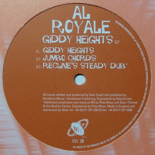 Al Royale : Giddy Heights EP (12")