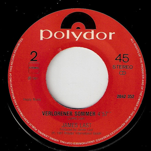 James Last : Biscaya (7", Single)