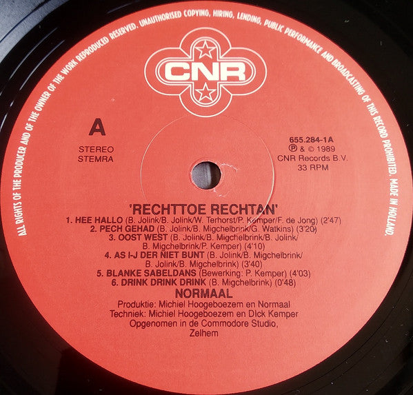 Normaal : Rechttoe Rechtan (LP, Album)