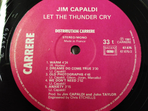 Jim Capaldi : Let The Thunder Cry (LP, Album)