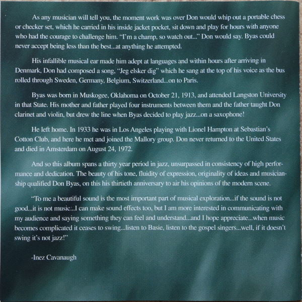 Don Byas : A Night In Tunisia (CD, Comp, RE)