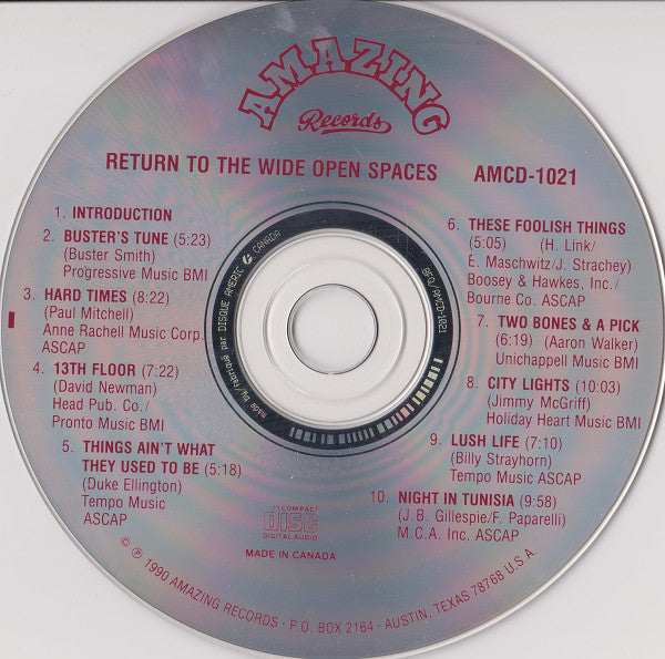 David "Fathead" Newman, Ellis Marsalis, Cornell Dupree : Return To The Wide Open Spaces (CD, Album)