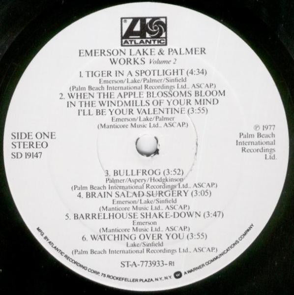 Emerson, Lake & Palmer : Works Volume 2 (LP, Album, RI,)