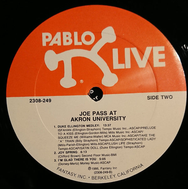 Joe Pass : University Of Akron Concert (LP)