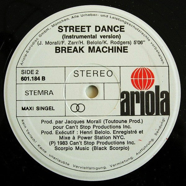 Break Machine : Street Dance (12", Maxi)
