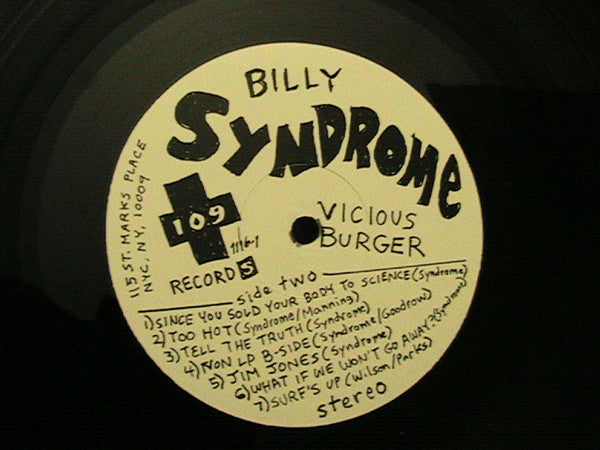 Billy Syndrome : Vicious Burger (LP, Album)