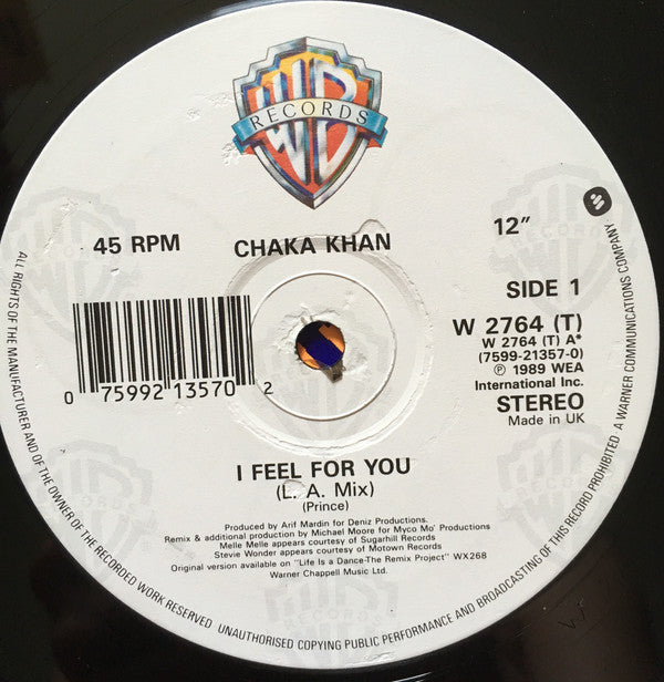 Chaka Khan : I Feel For You (Remix) (12")