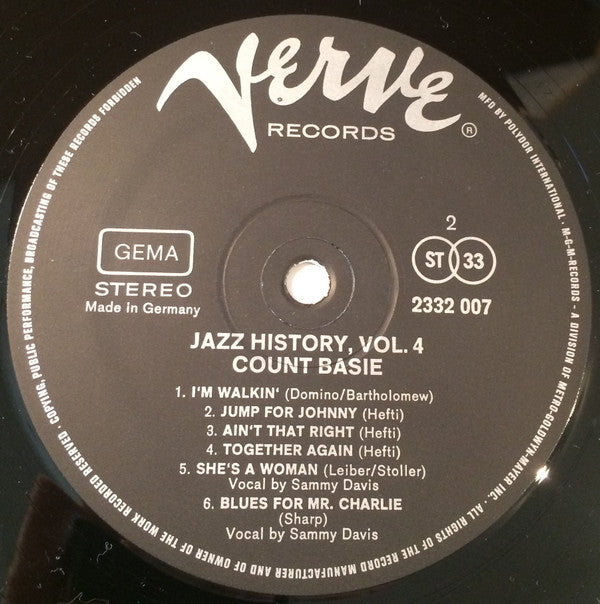 Count Basie : Jazz History Vol. 4 (2xLP, Comp)