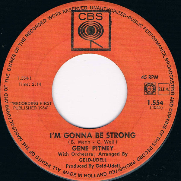 Gene Pitney : I'm Gonna Be Strong (7", Single)