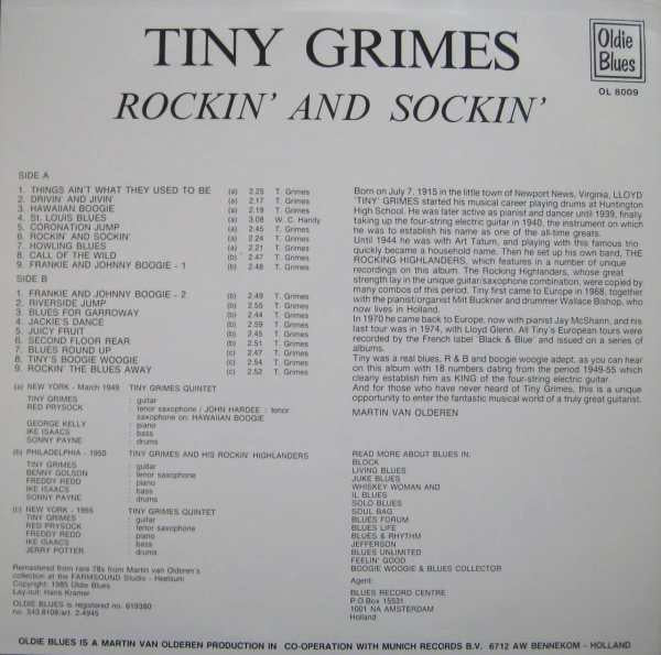 Tiny Grimes : Rockin' And Sockin' (LP, Comp, RM)