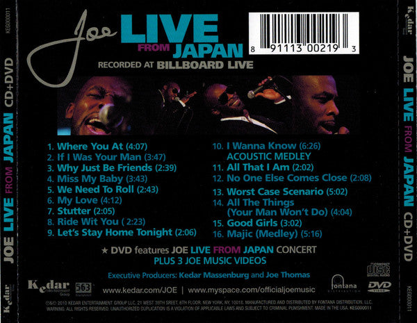 Joe : Live From Japan (CD, Album + DVD-V, NTSC)