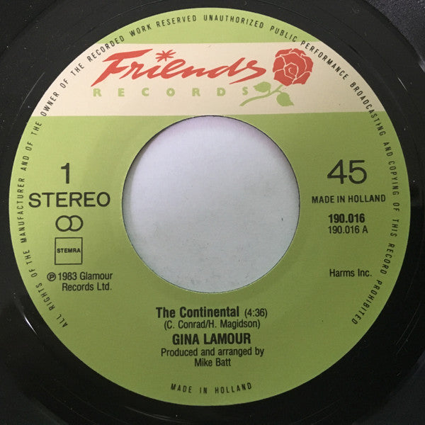 Gina Lamour : The Continental (7", Single)