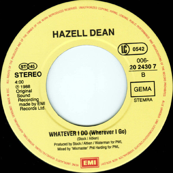 Hazell Dean : Who's Leaving Who (7", Single)