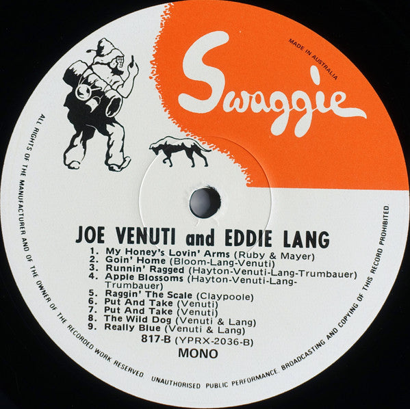 Joe Venuti And Eddie Lang* : 1926-1930 (LP, Album, Comp, Mono)