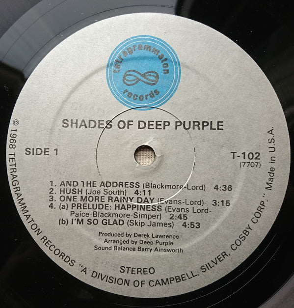 Deep Purple : Shades Of Deep Purple (LP, Album, Dar)