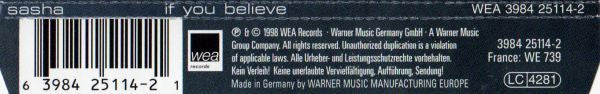 Sasha (5) : If You Believe (CD, Maxi)