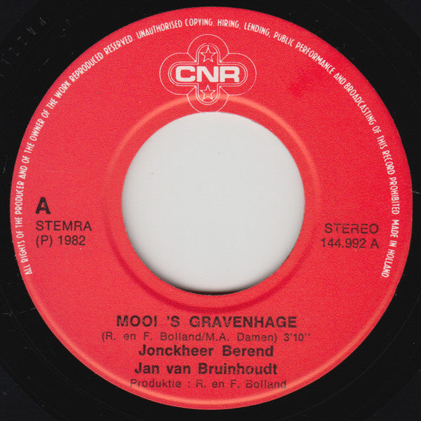 Berend Jan van Bruinhoudt : Mooi 'S-Gravenhage (7", Single)
