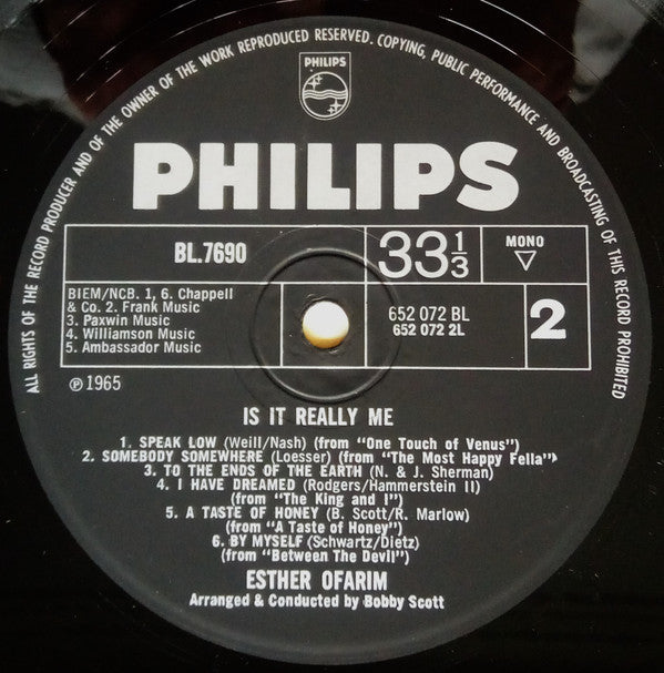 Esther Ofarim : Is It Really Me (LP, Album, Mono)