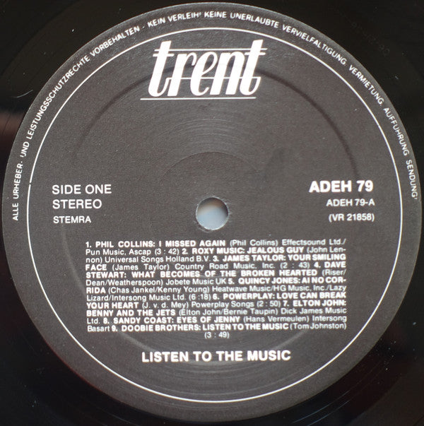 Various : Listen To The Music (LP, Album, Comp)