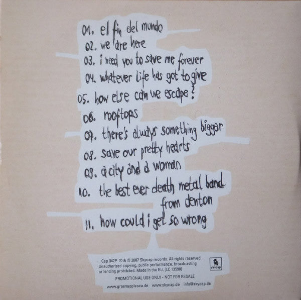 The Green Apple Sea : Forever Sounds Great (CDr, Album, Promo, Car)