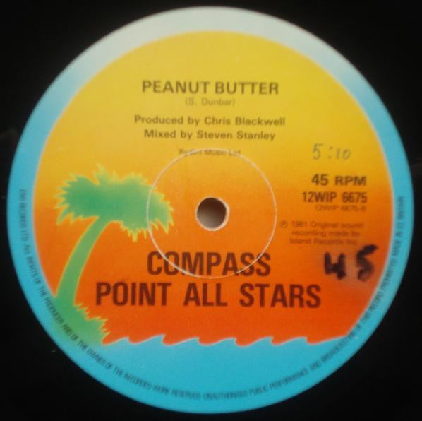 Junior Tucker / Compass Point All Stars : The Kick (Rock On) / Peanut Butter (12", Single)