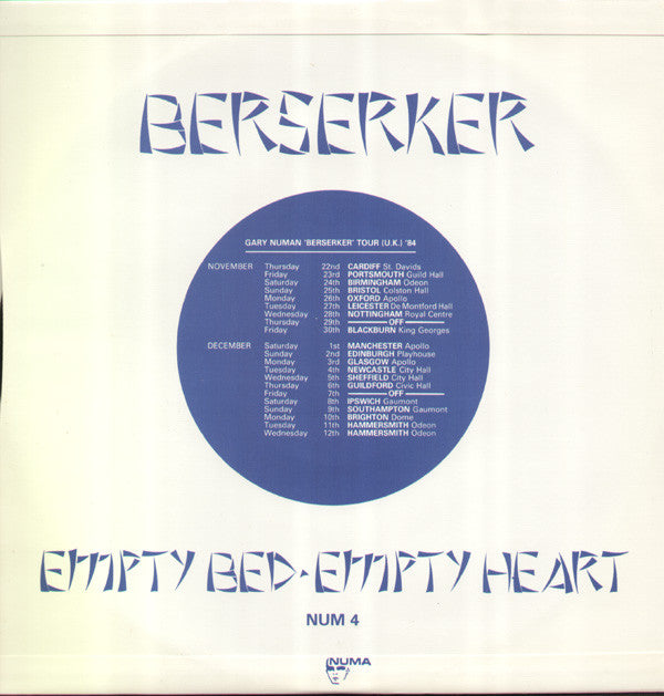 Gary Numan : Berserker (12", Single)