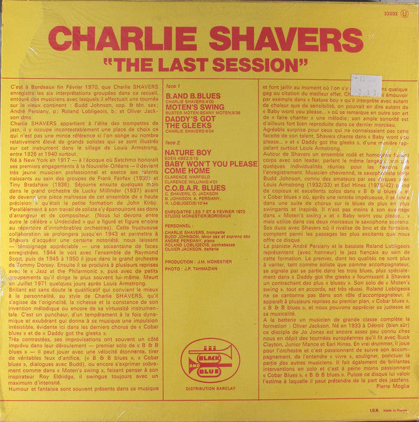 Charlie Shavers : The Last Session (LP)