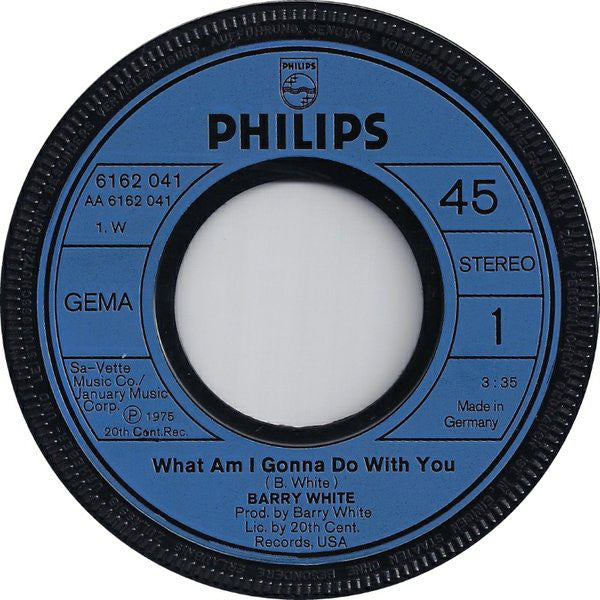 Barry White : What Am I Gonna Do With You (7", Single)