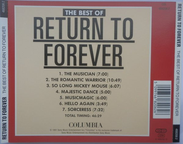 Return To Forever : The Best Of Return To Forever (CD, Comp, RE)